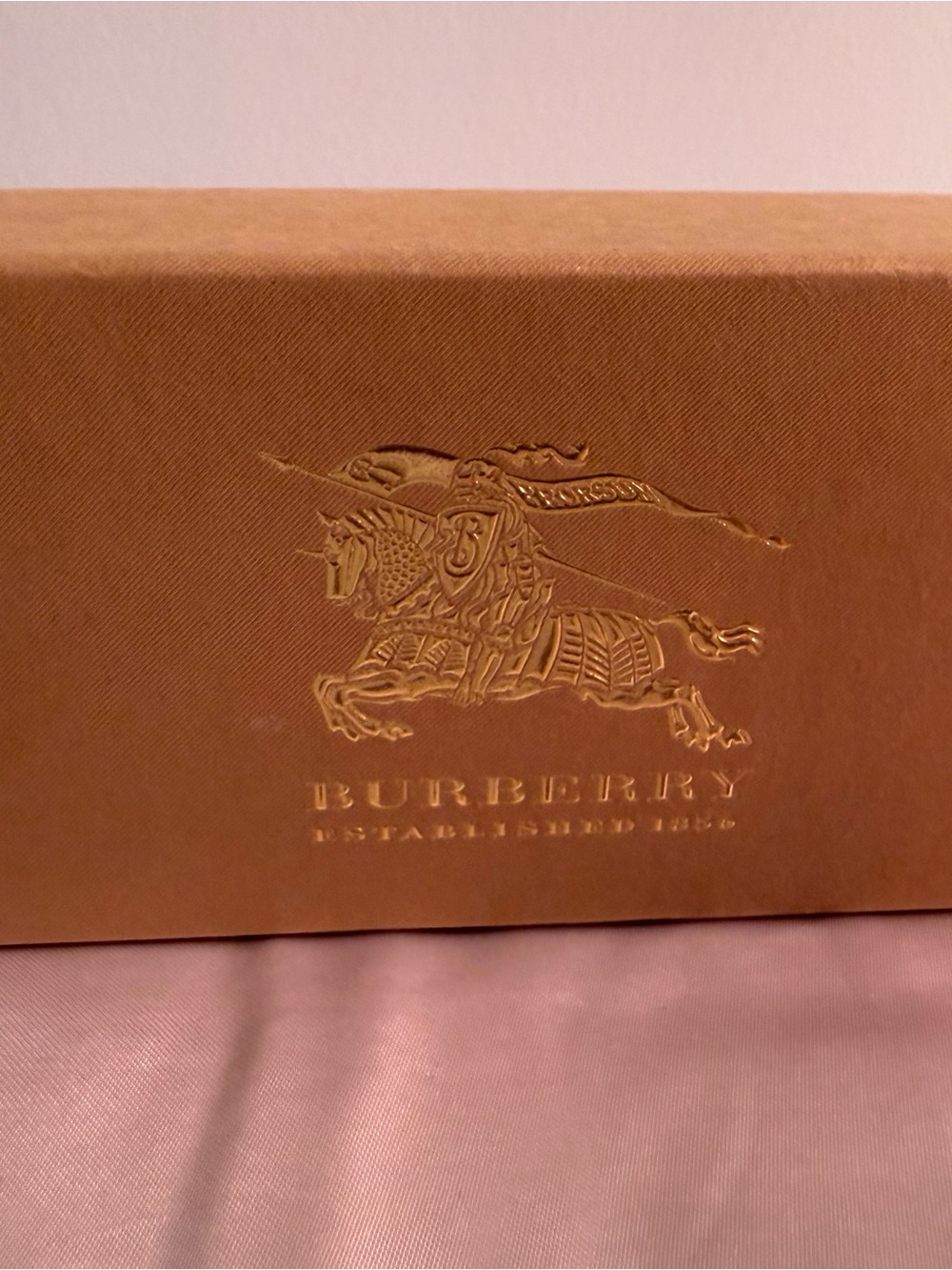 Burberry Black/Tan glasses with Gold Logo Accent
